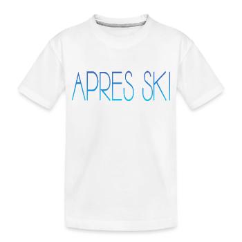 apres ski skiing skihase - Kinder Premium Bio T-Shirt - Weiß - Vorne