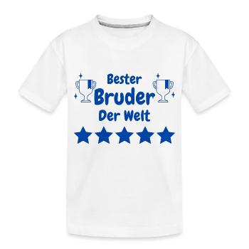 Bester Bruder der Welt - Kinder Premium Bio T-Shirt - Weiß - Vorne