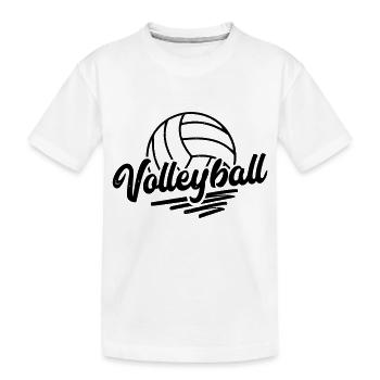 volleyball - Kids' Premium Organic T-Shirt - white - Front