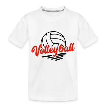 Volleyball - Kids' Premium Organic T-Shirt - white - Front