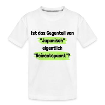 Japanisch Neinentspannt - Kinder Premium Bio T-Shirt - Weiß - Vorne