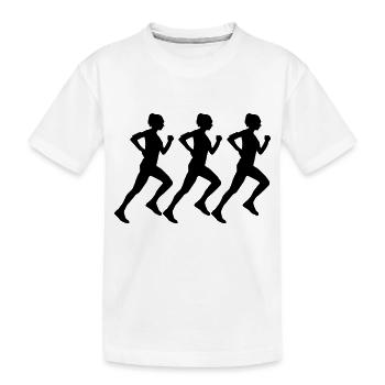 femme qui court - T-shirt bio Premium Enfant - blanc - Devant
