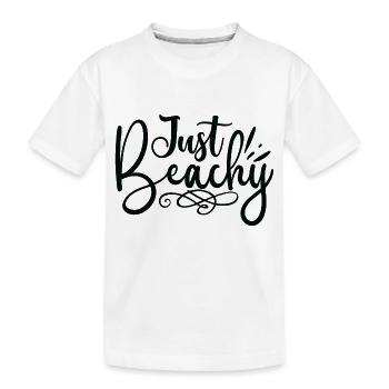 Just Beachy - Kinder Premium Bio T-Shirt - Weiß - Vorne
