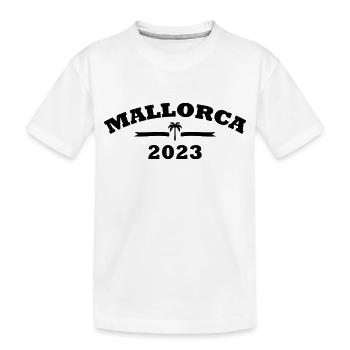Mallorca 2023 - Kinder Premium Bio T-Shirt - Weiß - Vorne