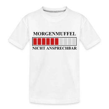 Morgenmuffel - Kinder Premium Bio T-Shirt - Weiß - Vorne