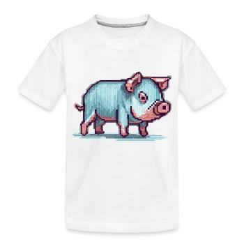 Une excellente facture de maison en look pixel 8 bits - T-shirt bio Premium Enfant - blanc - Devant