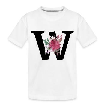 Brief mit Blumen - Kinder Premium Bio T-Shirt - Weiß - Vorne