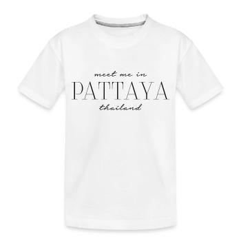 Meet me in Pattaya Thailand - Kinder Premium Bio T-Shirt - Weiß - Vorne