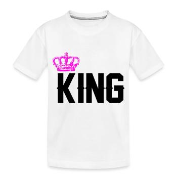 King - Kids' Premium Organic T-Shirt - white - Front