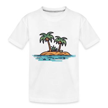 Ile aux palmiers - T-shirt bio Premium Enfant - blanc - Devant