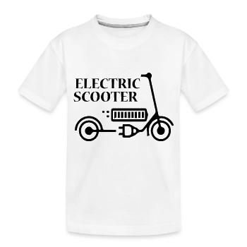 E-Scooter Scooter - Kids' Premium Organic T-Shirt - white - Front