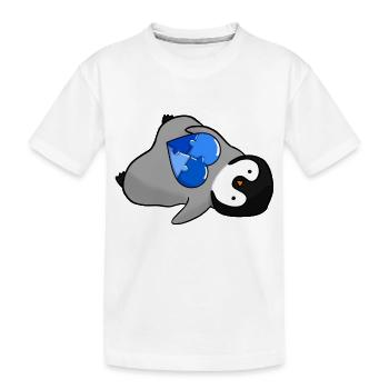 Bébé pingouin Sensibilisation à l’autisme - T-shirt bio Premium Enfant - blanc - Devant