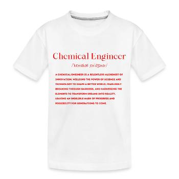 Chemieingenieur Definition - Kinder Premium Bio T-Shirt - Weiß - Vorne