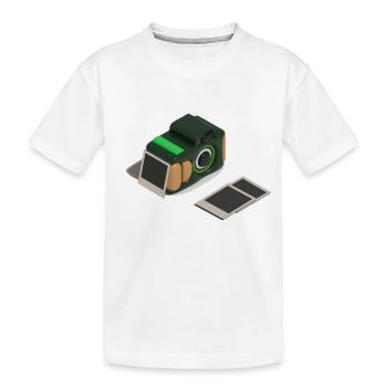 Kamera - Kinder Premium Bio T-Shirt - Weiß - Vorne