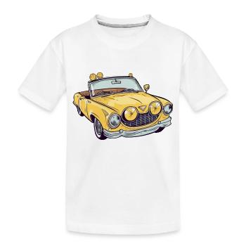 Cabriolet jaune - T-shirt bio Premium Enfant - blanc - Devant