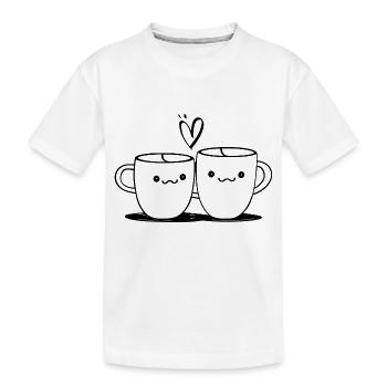 Liebe - Kinder Premium Bio T-Shirt - Weiß - Vorne