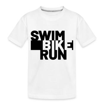 SWIM BIKE RUN - T-shirt bio Premium Enfant - blanc - Devant