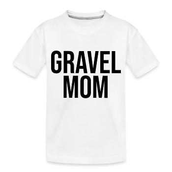 Gravel Mom Rennrad Fahrrad Gravelbike - Kinder Premium Bio T-Shirt - Weiß - Vorne