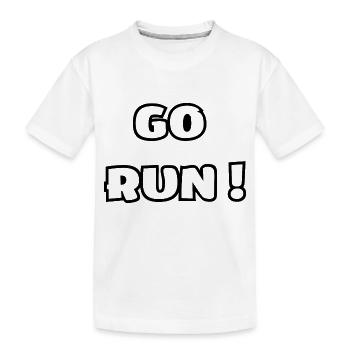 GO RUN ! - T-shirt bio Premium Enfant - blanc - Devant