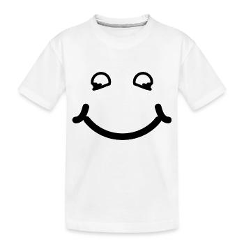 Smile - Kids' Premium Organic T-Shirt - white - Front