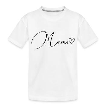 Mami Schrift - Kinder Premium Bio T-Shirt - Weiß - Vorne