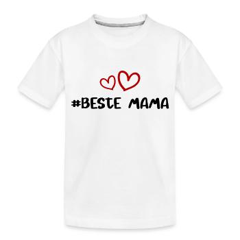 Beste Mama Herz Liebe - Kinder Premium Bio T-Shirt - Weiß - Vorne
