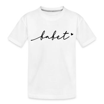Babet Schreibschrift Name - Kinder Premium Bio T-Shirt - Weiß - Vorne