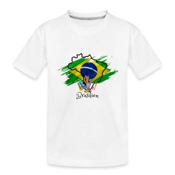 I love Brazil - Kids' Premium Organic T-Shirt - white - Front