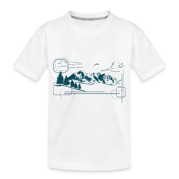 Design Montagne - T-shirt bio Premium Enfant - blanc - Devant