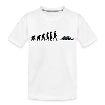 Snow groomer black Evolution snow groomers - Kids' Premium Organic T-Shirt - white - Front