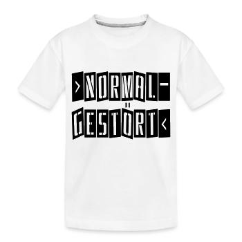 normal gestört - Kinder Premium Bio T-Shirt - Weiß - Vorne