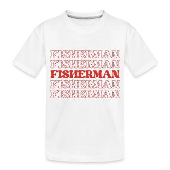 Pêcheur Pêcheur Pêcheur Pêcheur Poisson - T-shirt bio Premium Enfant - blanc - Devant