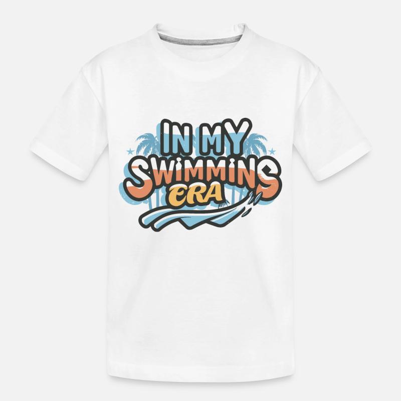 À l’époque de la natation - T-shirt bio Premium Enfant - blanc