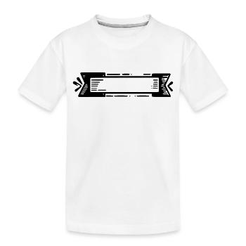 Banner Shield - Kids' Premium Organic T-Shirt - white - Front