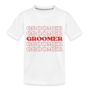 Toiletteur Toiletteur Styliste pour animaux de compagnie Esthéticienne pour animaux de compagnie Animal - T-shirt bio Premium Enfant - blanc - Devant