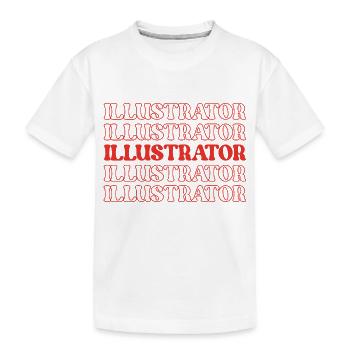 Illustrateur Artiste Graphiste Créateur d’images - T-shirt bio Premium Enfant - blanc - Devant