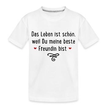 Beste Freundin - Kinder Premium Bio T-Shirt - Weiß - Vorne