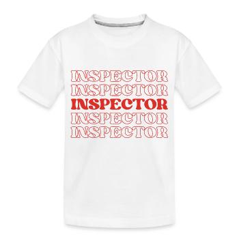Inspector Reviewer Examiner Scrutinizer Checker - Kids' Premium Organic T-Shirt - white - Front
