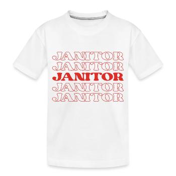 Concierge Gardien Nettoyeur Agent d’entretien - T-shirt bio Premium Enfant - blanc - Devant