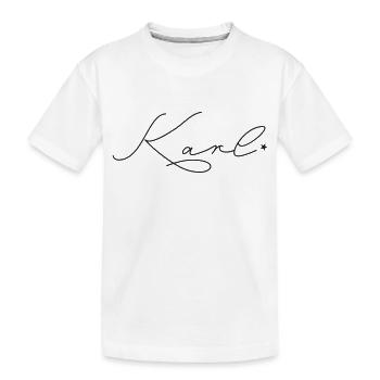 Nom : Karl - T-shirt bio Premium Enfant - blanc - Devant
