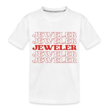 Bijoutier Créateur de bijoux orfèvre gemmologue bijou - T-shirt bio Premium Enfant - blanc - Devant