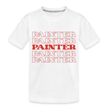 Peintre Artiste Peintre en bâtiment Décorateur Coloriste - T-shirt bio Premium Enfant - blanc - Devant