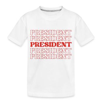 Président Chef de la direction Commandant en chef Chef - T-shirt bio Premium Enfant - blanc - Devant