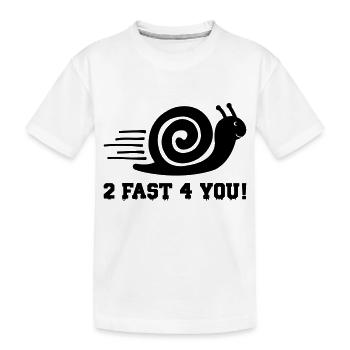 Snail 2 Fast - Kids' Premium Organic T-Shirt - white - Front