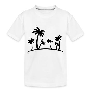 beach palm - Kids' Premium Organic T-Shirt - white - Front