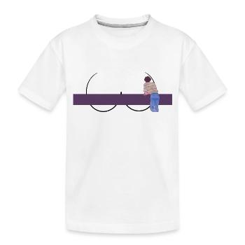 schauen - Kinder Premium Bio T-Shirt - Weiß - Vorne