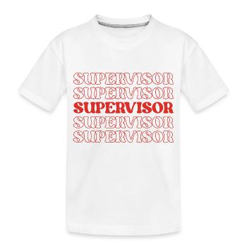 Vorgesetzter, Manager, Hauptleiter, Aufseher - Kinder Premium Bio T-Shirt - Weiß - Vorne