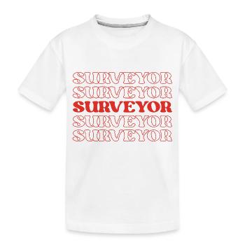 Surveyor Mapper Land Surveyor Geospatial Expert - Kids' Premium Organic T-Shirt - white - Front