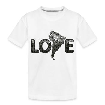 America background with jaguar and crocodile - Kinder Premium Bio T-Shirt - Weiß - Vorne