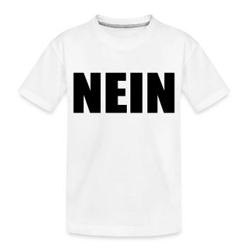 NEIN - Kinder Premium Bio T-Shirt - Weiß - Vorne